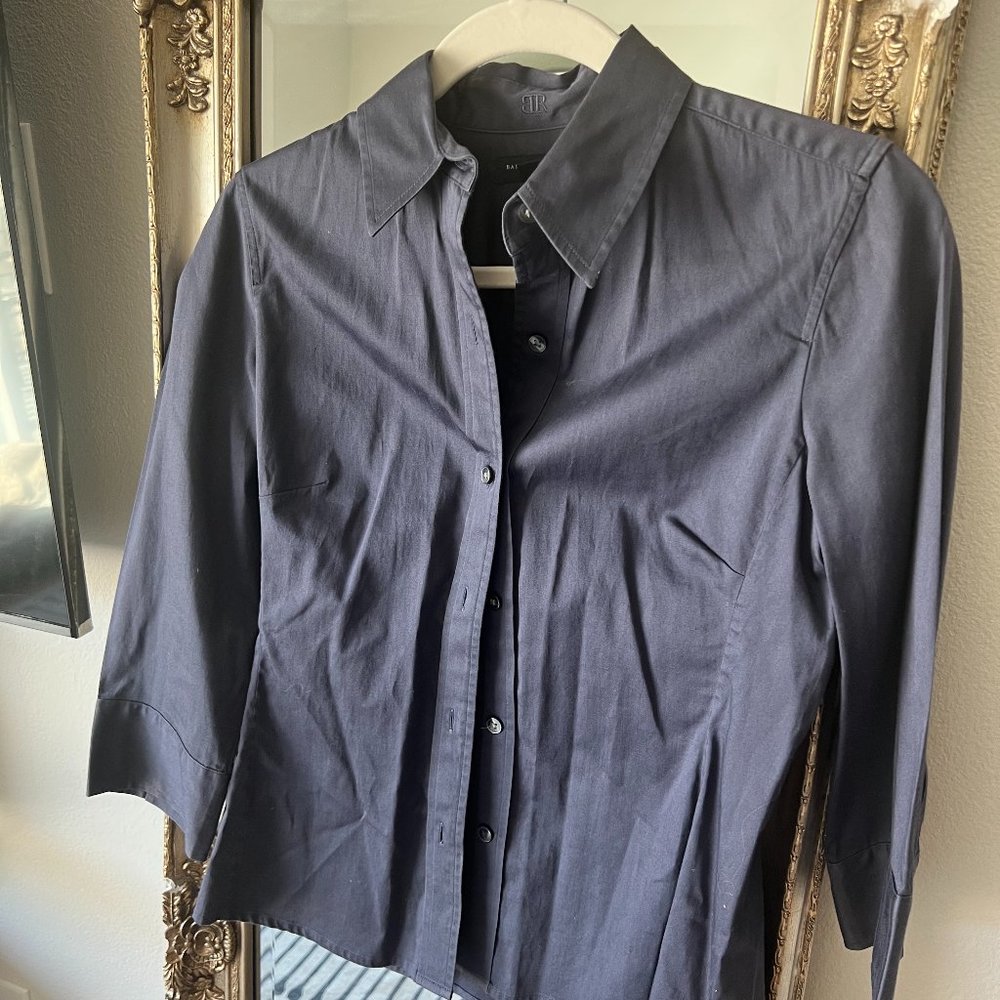 Banana Republic Fitted Button Down, Navy/Charcoal Grey, Size S